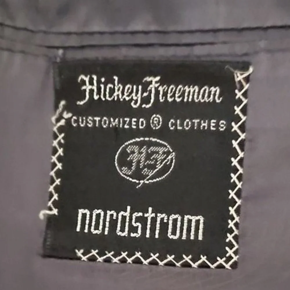 Hickey Freeman Sport Coat Blazer Mens 39R Gray Glen Plaid Wool Two Button Jacket